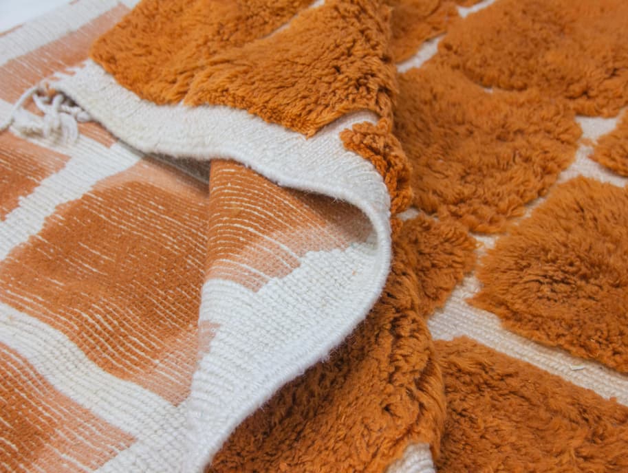 Orange Beni Ouarain Rug