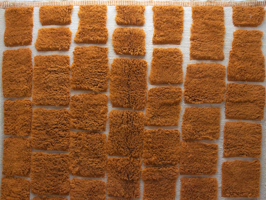 Orange Beni Ouarain Rug