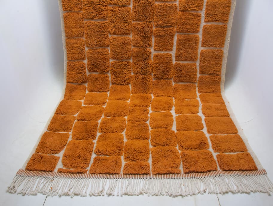 Orange Beni Ouarain Rug