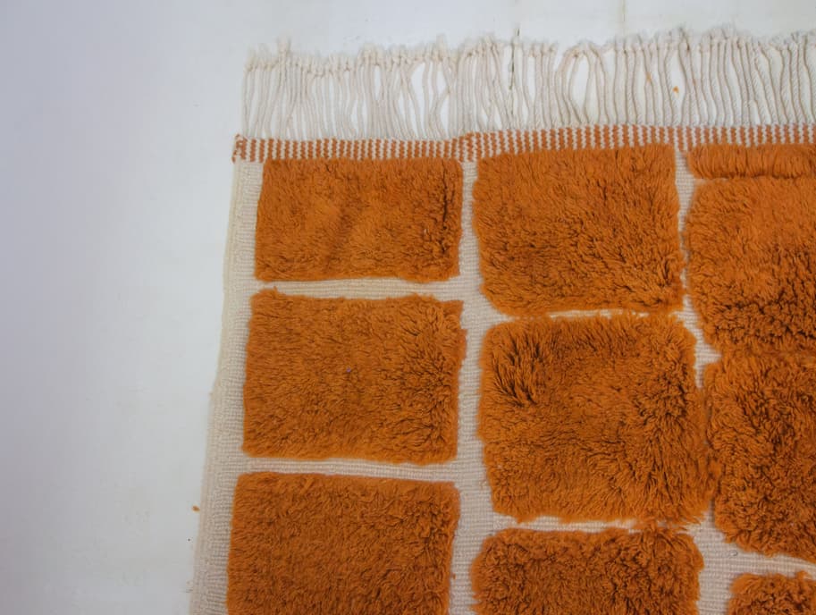 Orange Beni Ouarain Rug