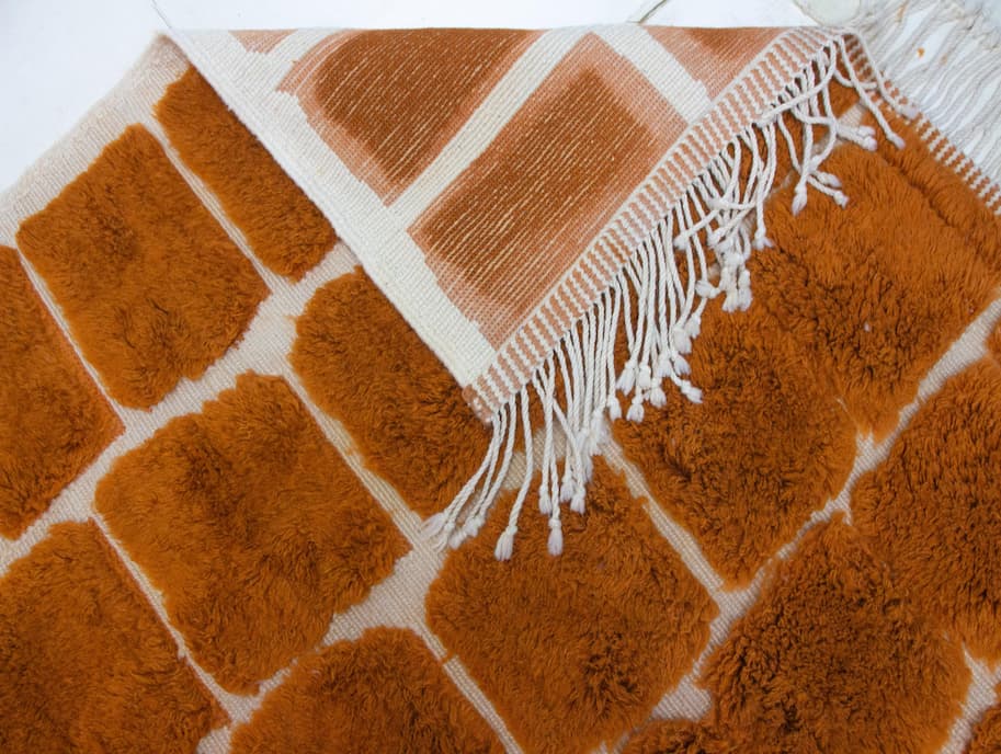 Orange Beni Ouarain Rug