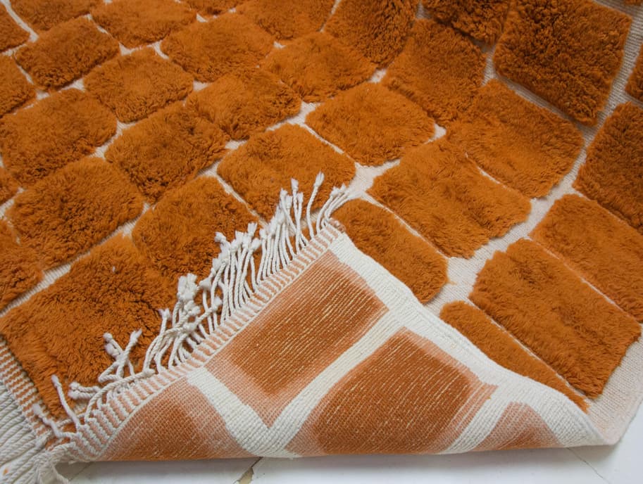 Orange Beni Ouarain Rug