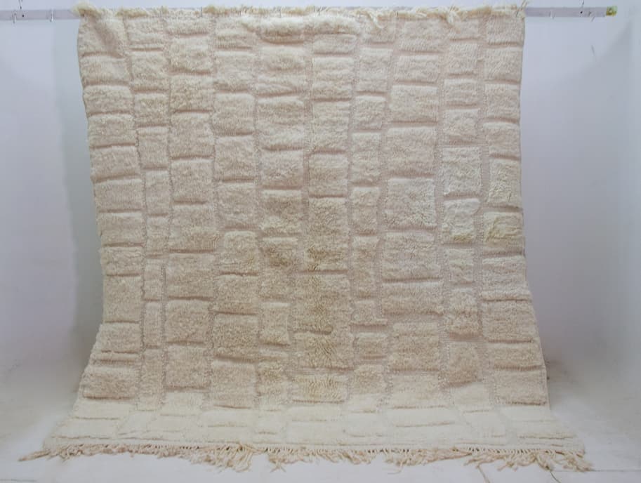 White Beni Ouarain Rug