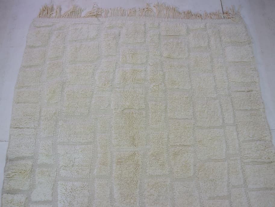 White Beni Ouarain Rug
