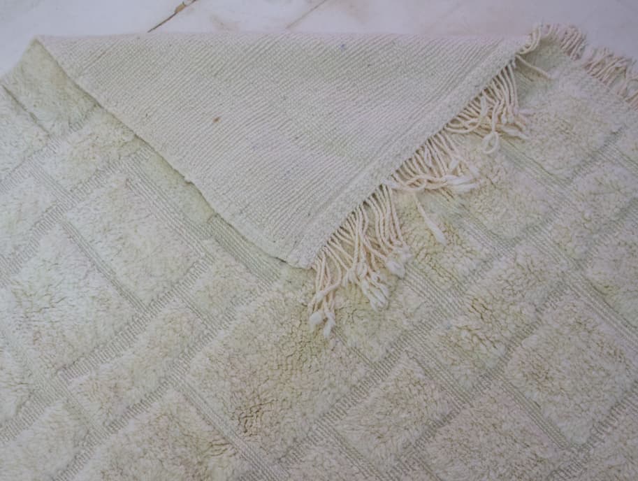 White Beni Ouarain Rug