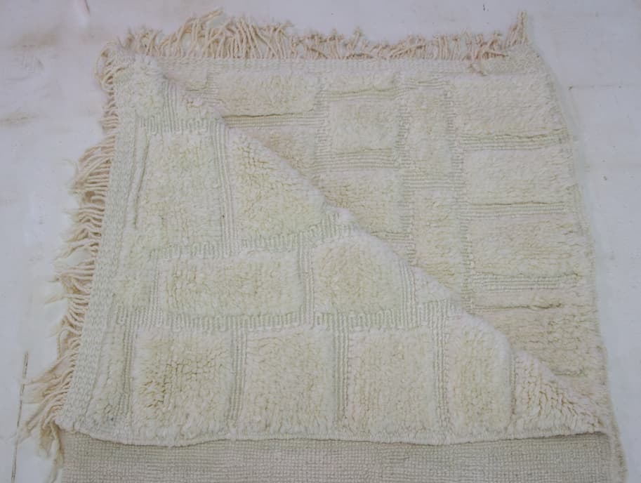 White Beni Ouarain Rug