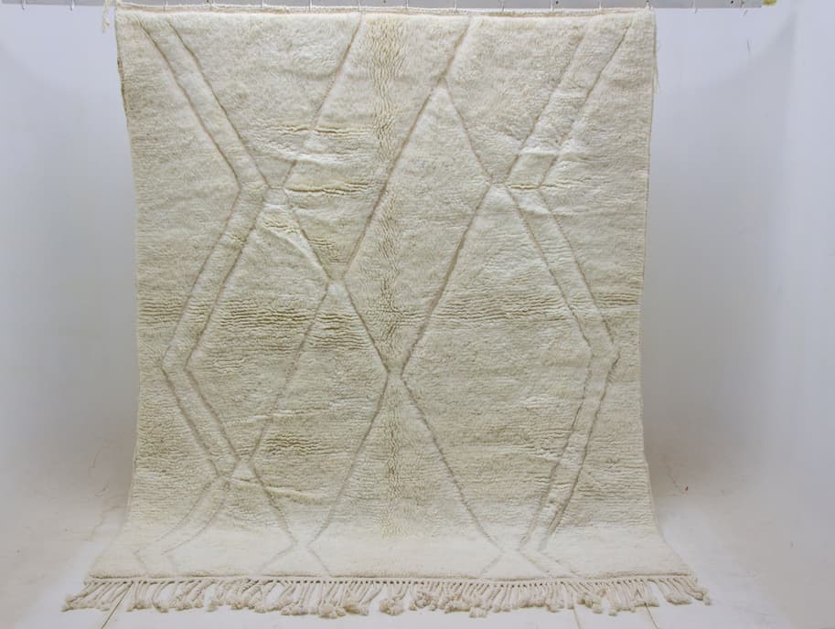 White Beni Ouarain Rug