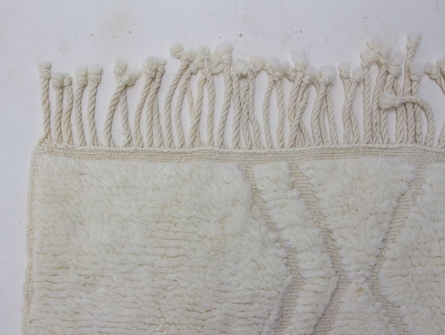 White Beni Ouarain Rug