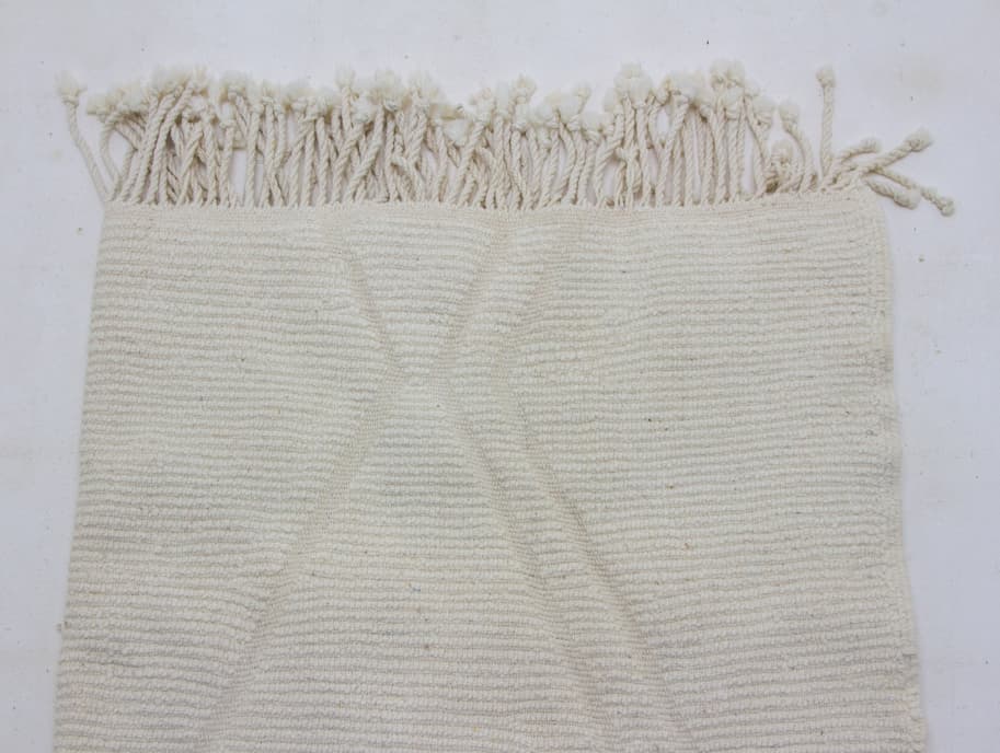 White Beni Ouarain Rug