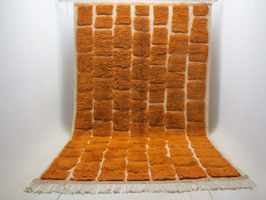 Orange Beni Ouarain Rug