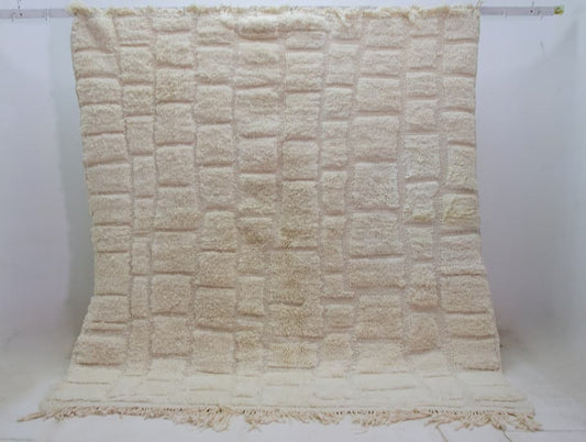 White Beni Ouarain Rug